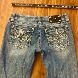 Miss Me Boot cut rhinestone cross Jeans 30/34